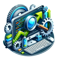 DALL_E_2024-05-16_19.11.17_-_Create_a_highly_realistic_icon_for__Développement_et_optimisation_continues_._The_icon_should_depict_a_computer_screen_displaying_coding_symbols_and_a-removebg-preview
